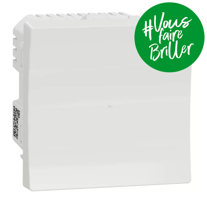 Variateur universel Unica Wiser Schneider - Poussoir -  Zigbee - 45x45mm - Blanc