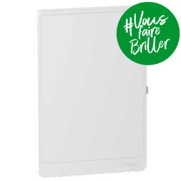 Porte Styl blanche pour coffret de répartition Resi9 - 13 modules - 4 rangées