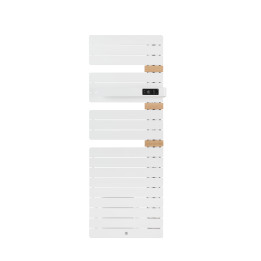 Sèche-serviettes connecté soufflant Allure 3 Virtuose - Mât à droite - 750+1000W - Blanc Granit