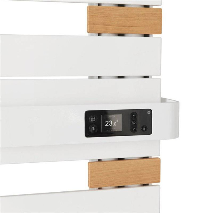 Sèche-serviettes connecté soufflant Allure 3 Virtuose - Mât à droite - 750+1000W - Gris Ardoise