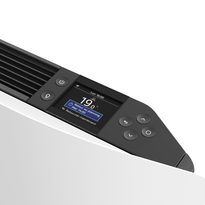 Radiateur électrique Divali connecté - Horizontal - 750W - Blanc carat