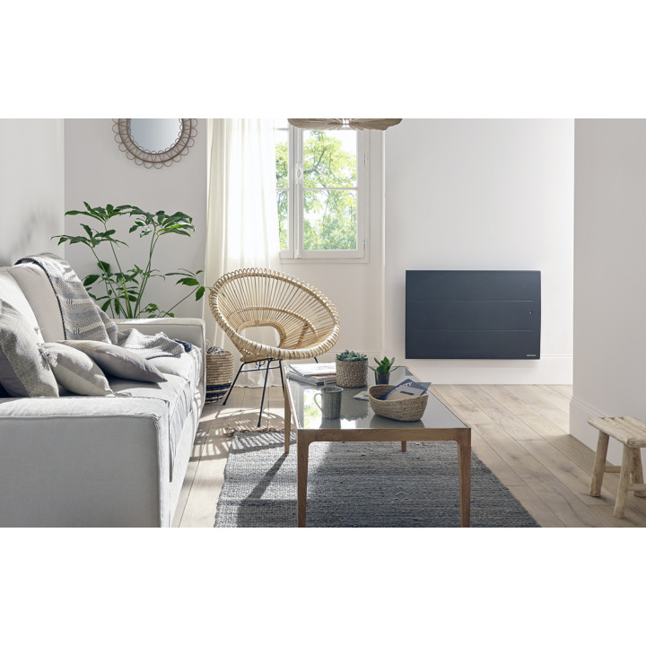 Radiateur Oniris connecté Pilotage intelligent - Horizontal - 1250W - Gris