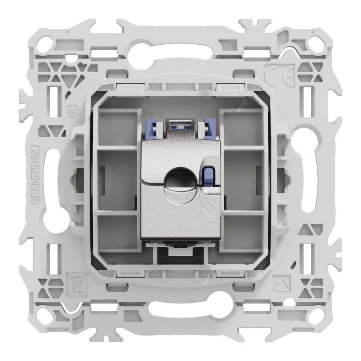 Prise RJ45 Odace Schneider Electric - Cat.6A - STP - Blanc
