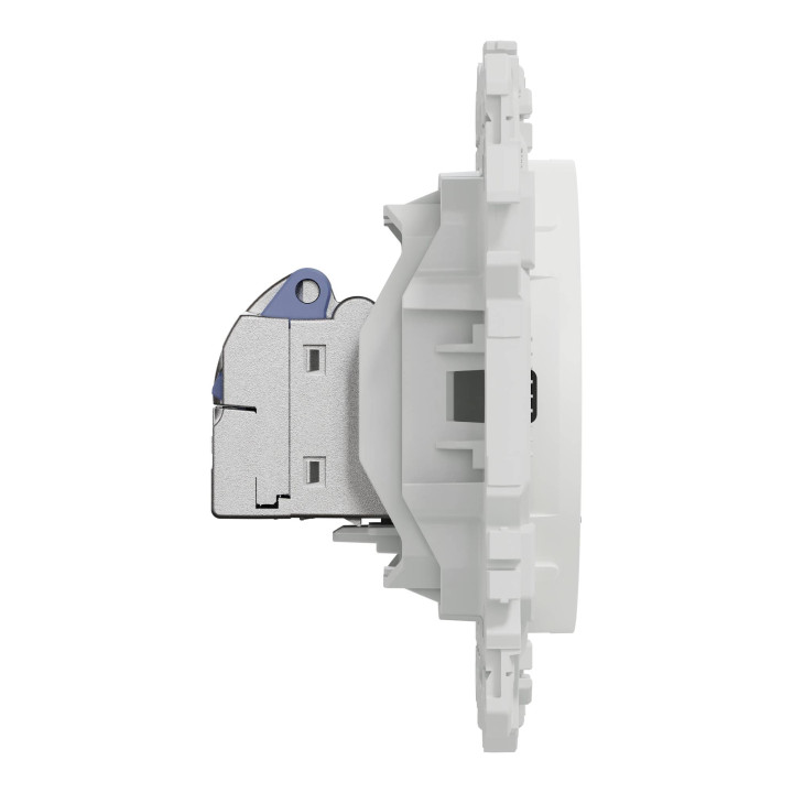 Prise RJ45 Odace Schneider Electric - Cat.6A - STP - Blanc