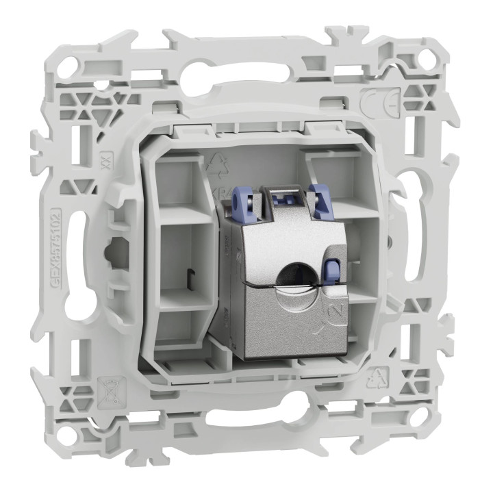 Prise RJ45 Odace Schneider Electric - Cat.6A - STP - Blanc