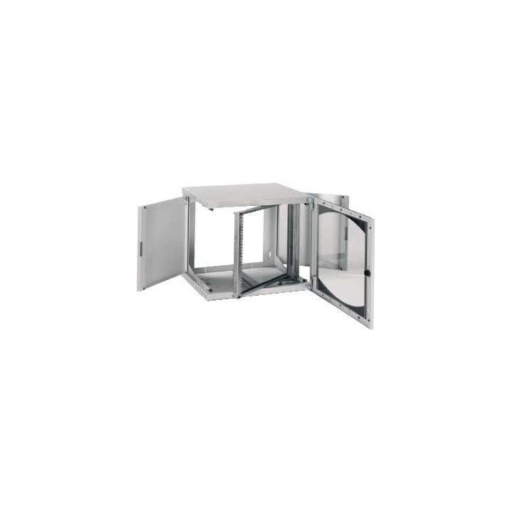 Coffret Actassi 19'' OPB 15U - Chassis pivotant, porte vitrée - Dimensions 780 x 600 x 600mm