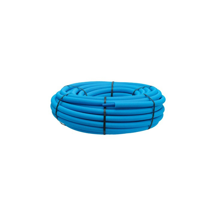 Tube PER polyéthylène prégainé couronne 16x1,5 100m bleu