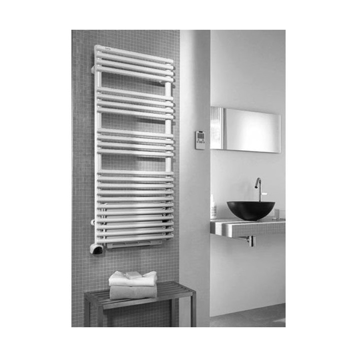 Radiateur sèche-serviettes Cala+Air avec commande IRS - Blanc - 500W