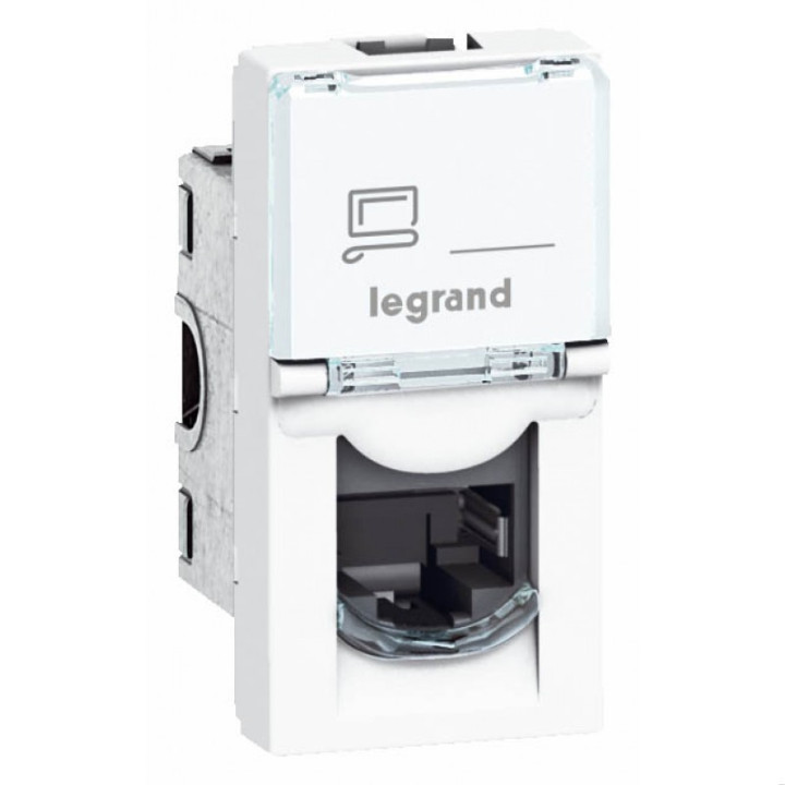 Prise RJ45 LCS² Prog Mosaic blanc - Catégorie 6 - FTP - 1 module