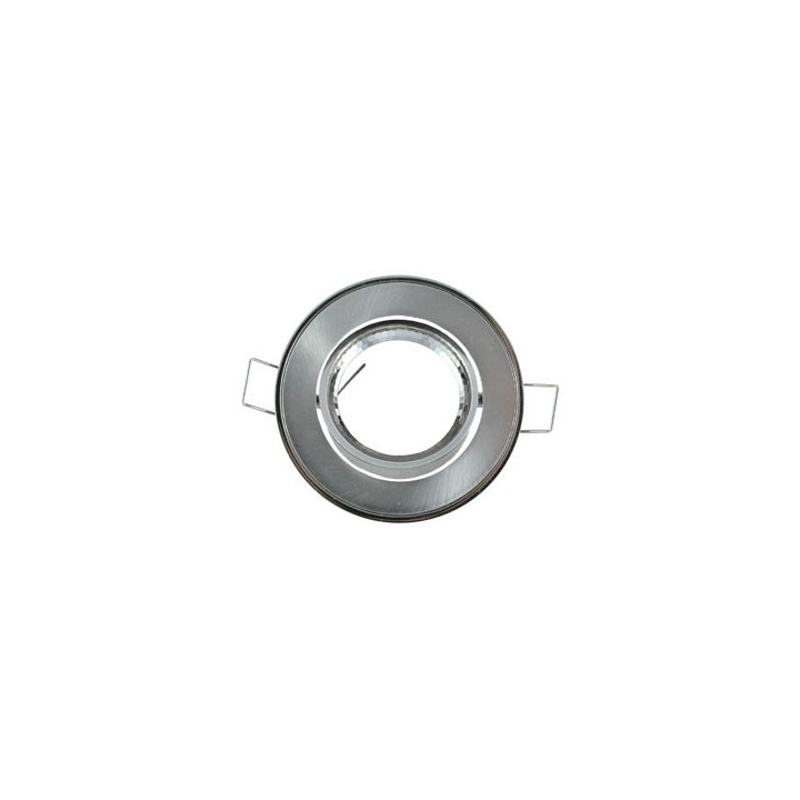 Support plafond rond orientable ∅ 86 mm - finition argent 