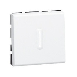 Interrupteur Mosaic va-et-vient à voyant LED 2 modules - 10 AX - Blanc