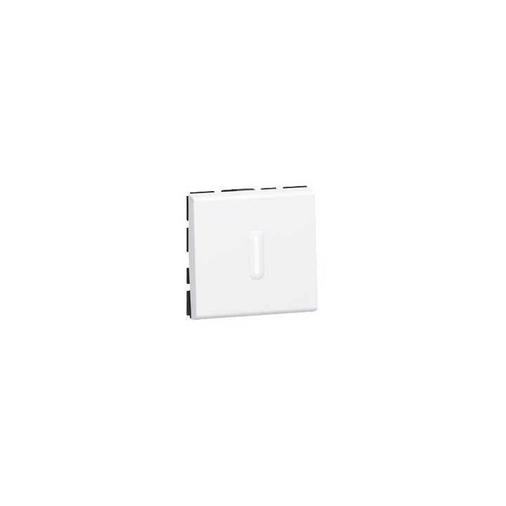 Interrupteur Mosaic va-et-vient à voyant LED 2 modules - 10 AX - Blanc