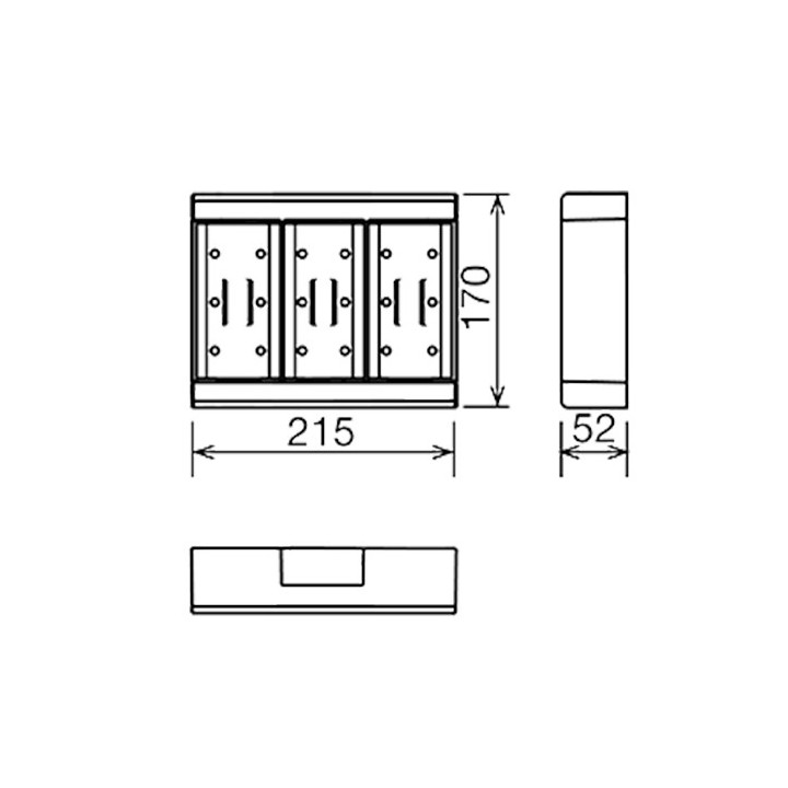 Boîtier mural modulaire - 6 appareillages - U24X