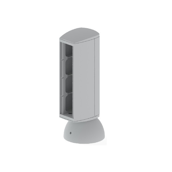 Colonnette pour 4 appareillages - U24X - Gris