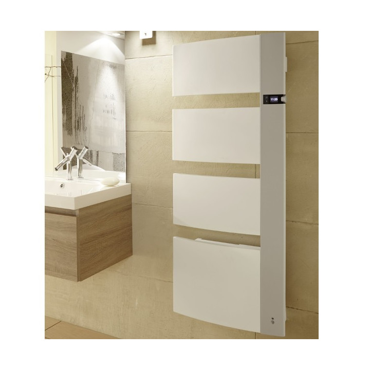 Sèche-serviette Sensium - Vertical - 1750W - Blanc - Mat à gauche