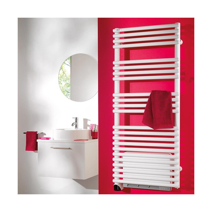 Radiateur sèche-serviettes - Cala +Air - 500+1000 W - Blanc - Commande IRS
