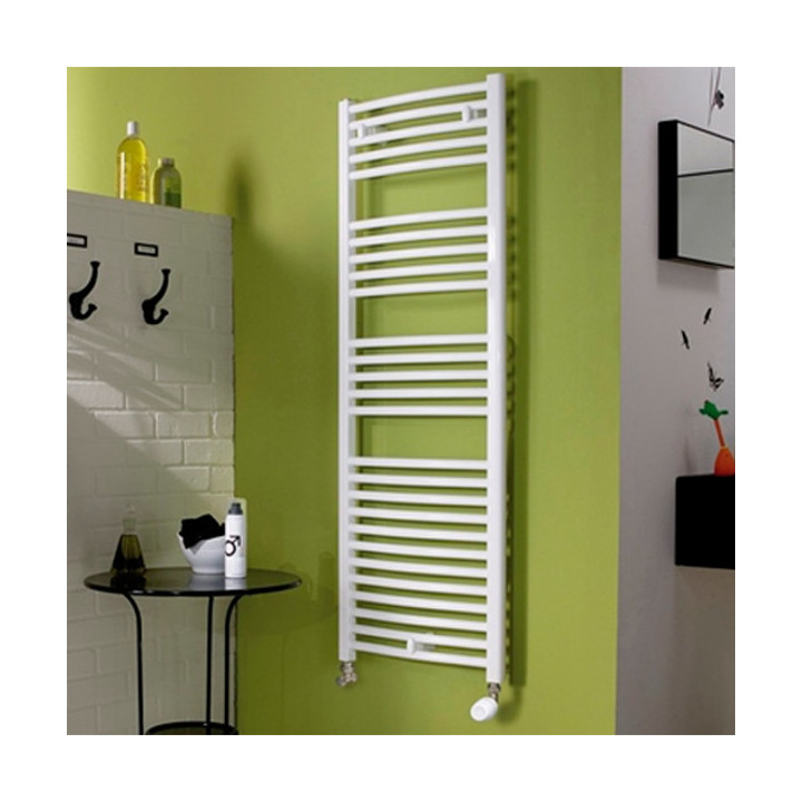 Radiateur sèche-serviettes Corsaire eau chaude - Galbé - 497 W - Raccordements sur collecteurs