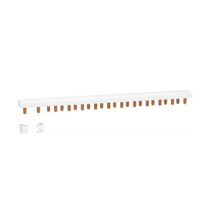 Peigne monobloc XP Resi9 - 1P+N - 63A - 26 pas - Cache dents de 5 modules