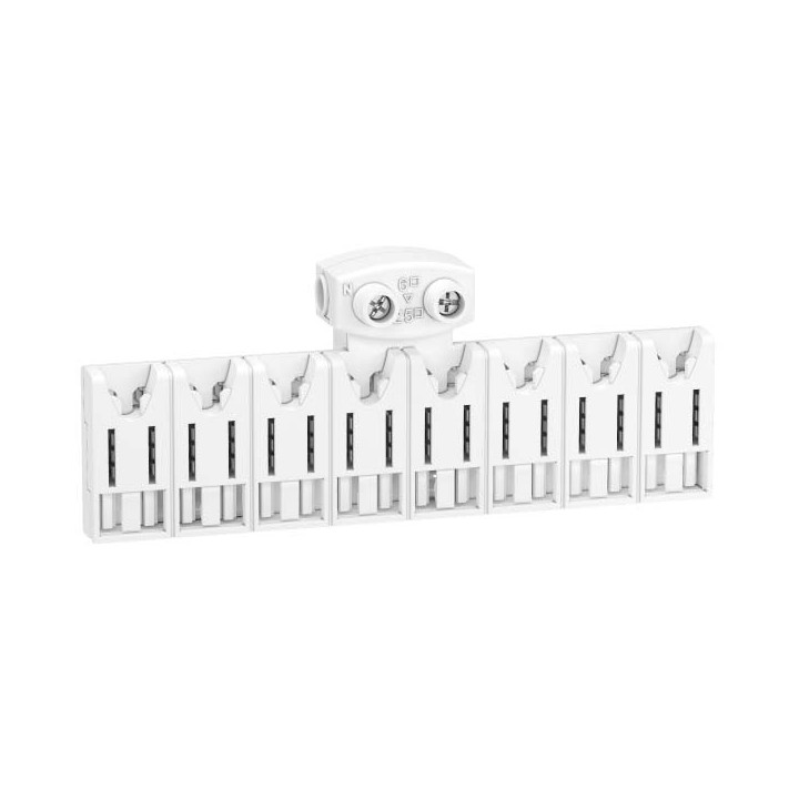 Répartiteur XE Resi9 - 63A - 16 pas - 8 modules - Avec connecteur - Embrochable