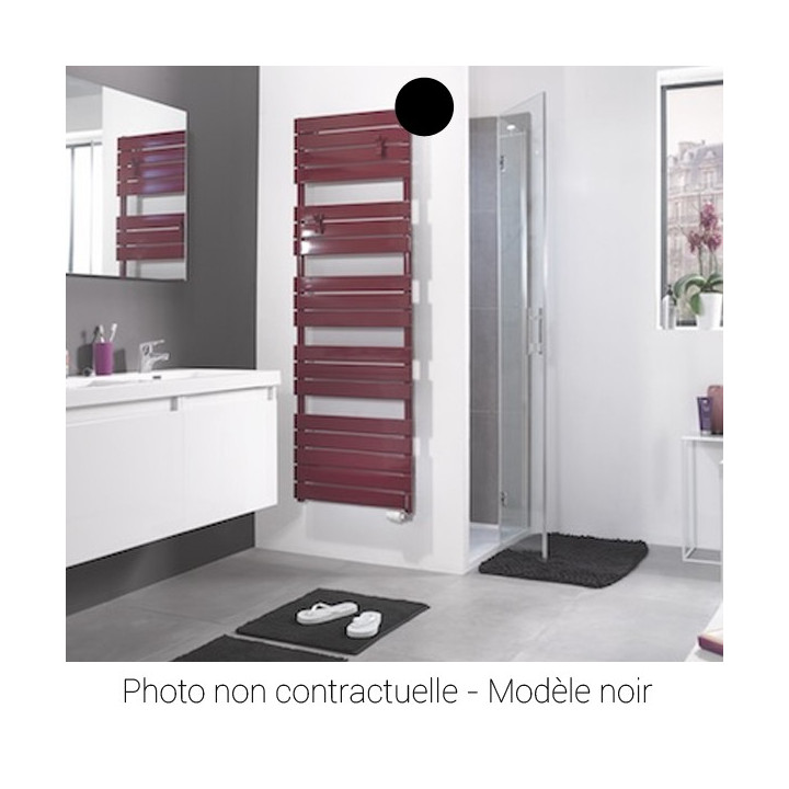 Radiateur sèche-serviettes Adélis eau chaude - 495W - Noir