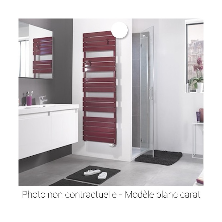 Radiateur sèche-serviettes Adélis eau chaude - 685W - Blanc carat