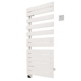 Sèche-serviettes électrique Fassane Spa + Air asymétrique à gauche - 500+1000W - Blanc