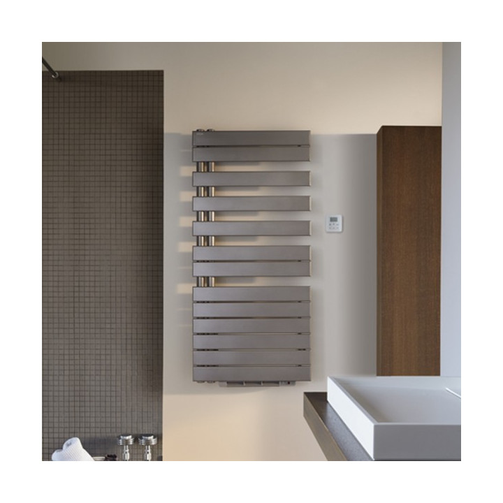 Sèche-serviettes électrique Fassane Spa + Air asymétrique à gauche - 1000+1000W - Blanc