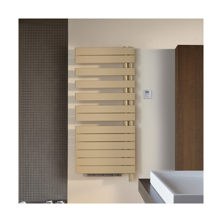 Sèche-serviettes électrique Fassane Spa + Air asymétrique à droite - 750+1000W - Blanc