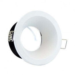 Support de spot encastrable fixe BBC étanche - Rond - ∅ 85mm - IP65 - Blanc