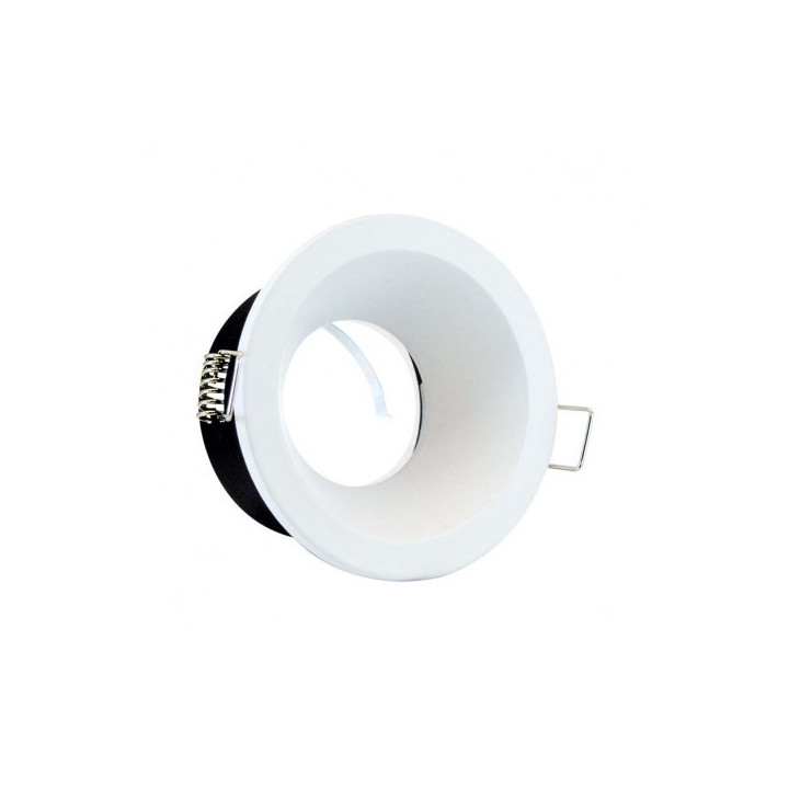 Support de spot encastrable fixe BBC étanche - Rond - ∅ 85mm - IP65 - Blanc
