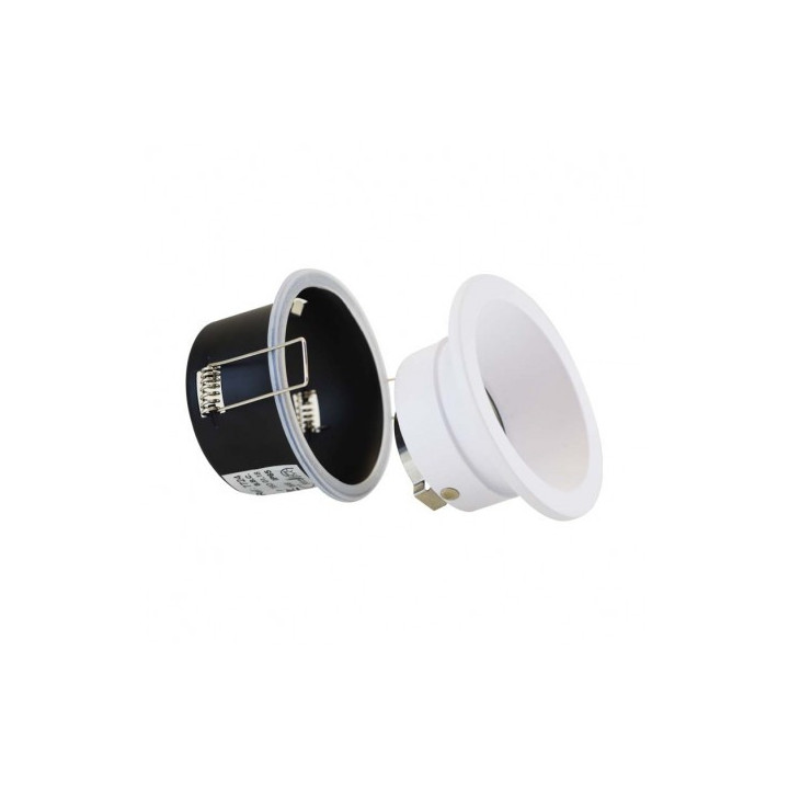 Support de spot encastrable fixe BBC étanche - Rond - ∅ 85mm - IP65 - Blanc