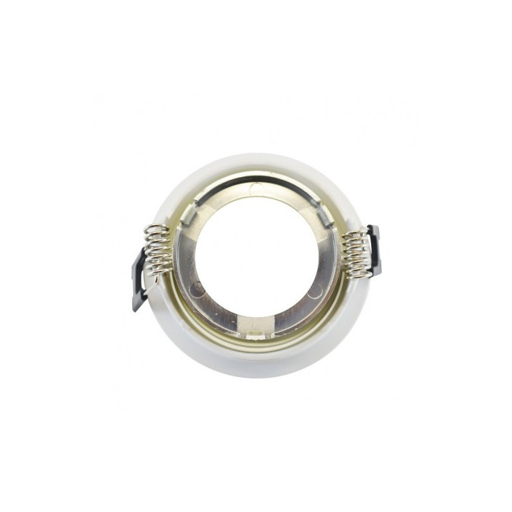 Support de spot encastrable rotatif BBC - Rond - ∅ 80mm - IP20 - Blanc et  doré