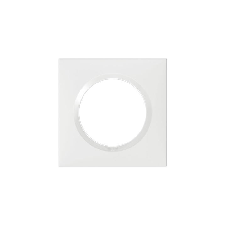 Plaque carrée monobloc Dooxie - 1 poste- Blanc