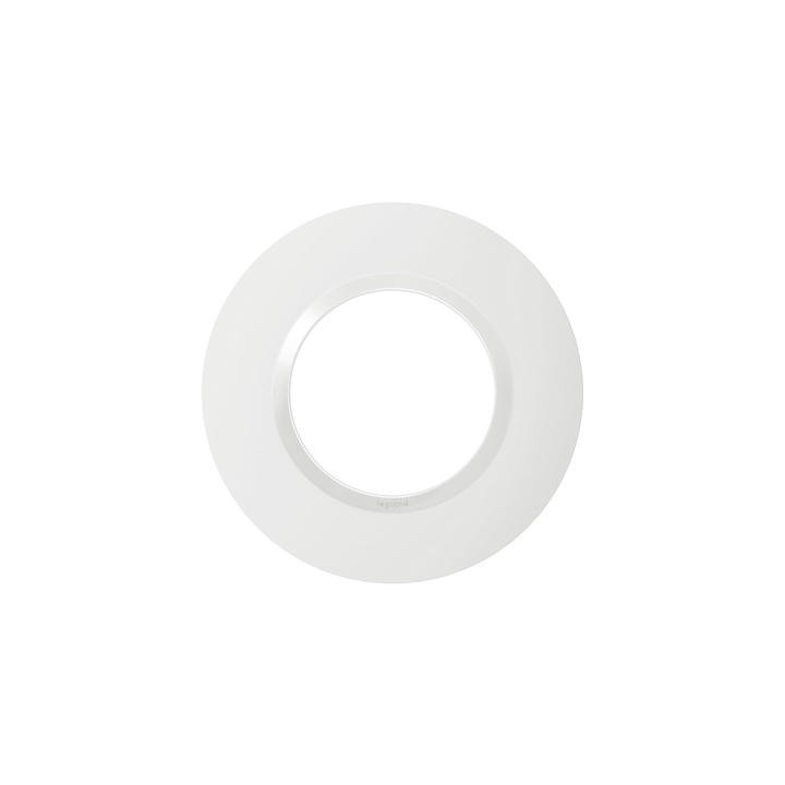 Plaque carrée monobloc Dooxie - 1 poste- Blanc