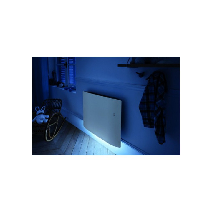Radiateur électrique Divali connecté - Horizontal - 2000W - Blanc carat