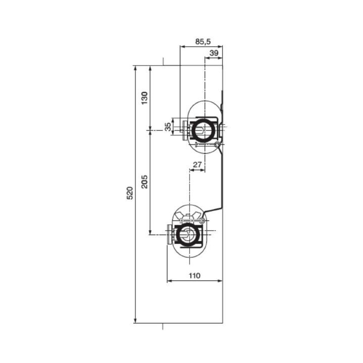 Collecteur plancher chauffant synthétique - 5 circuits
