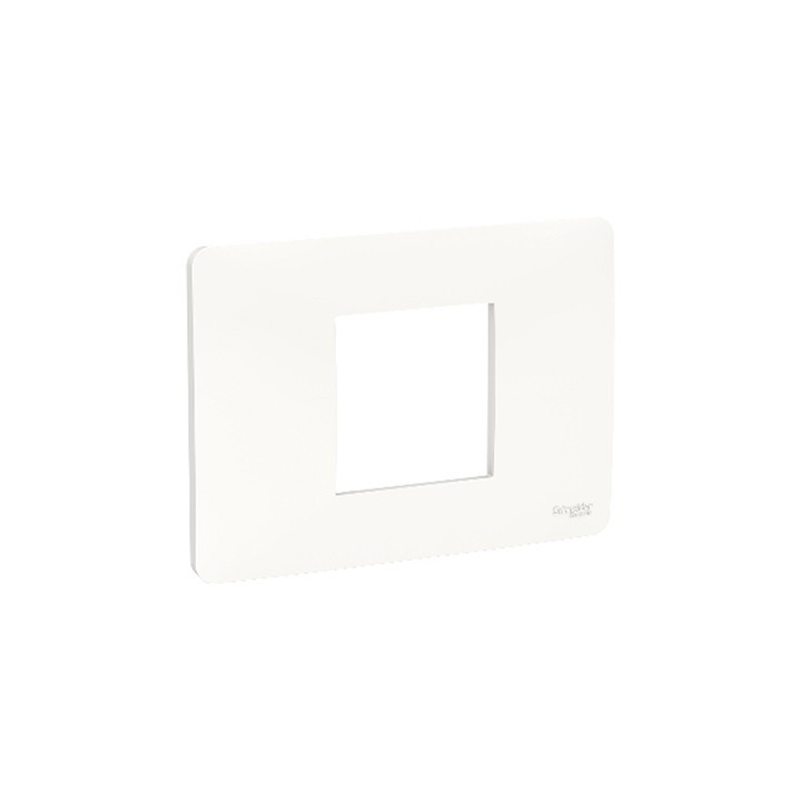 Plaque Unica Studio - Blanc - 2 modules - 1 poste