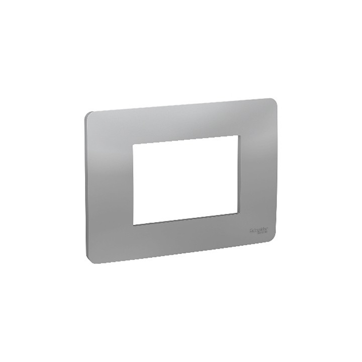 Plaque Unica Studio - Aluminium - 3 modules - 1 poste