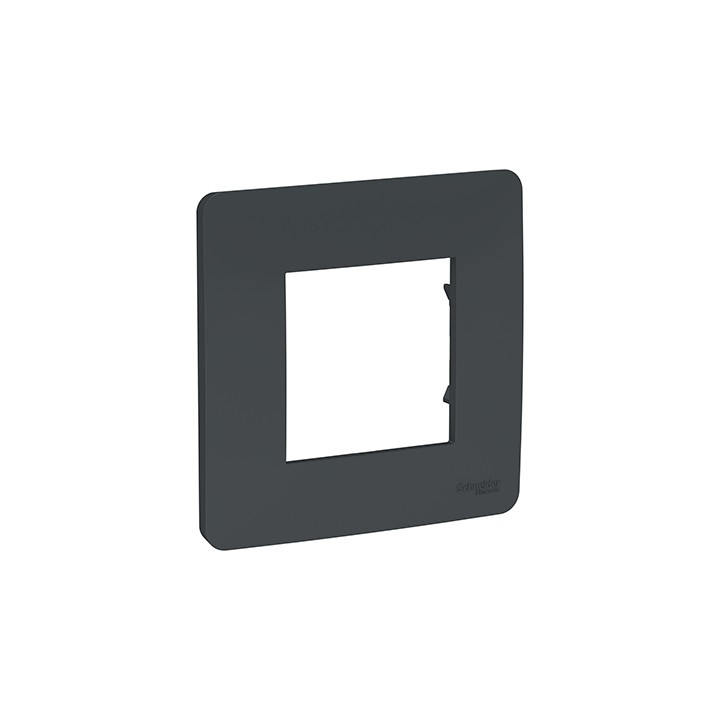 Plaque Unica Studio - anthracite - 2 modules - 1 poste