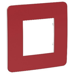 Plaque Unica Studio Color - Rouge cardinal - 2 modules - 1 poste