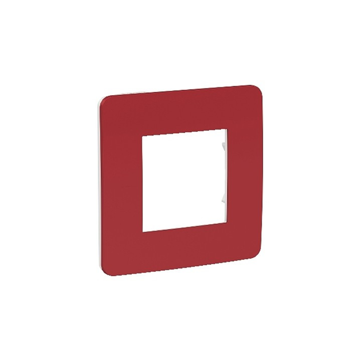Plaque Unica Studio Color - Rouge cardinal - 2 modules - 1 poste