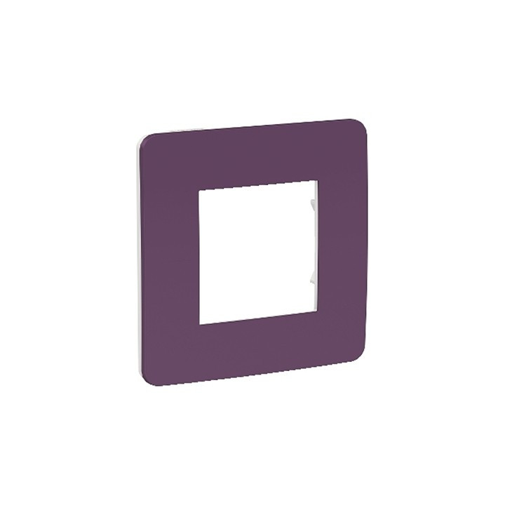 Plaque Unica Studio Color - Prune - 2 modules - 1 poste
