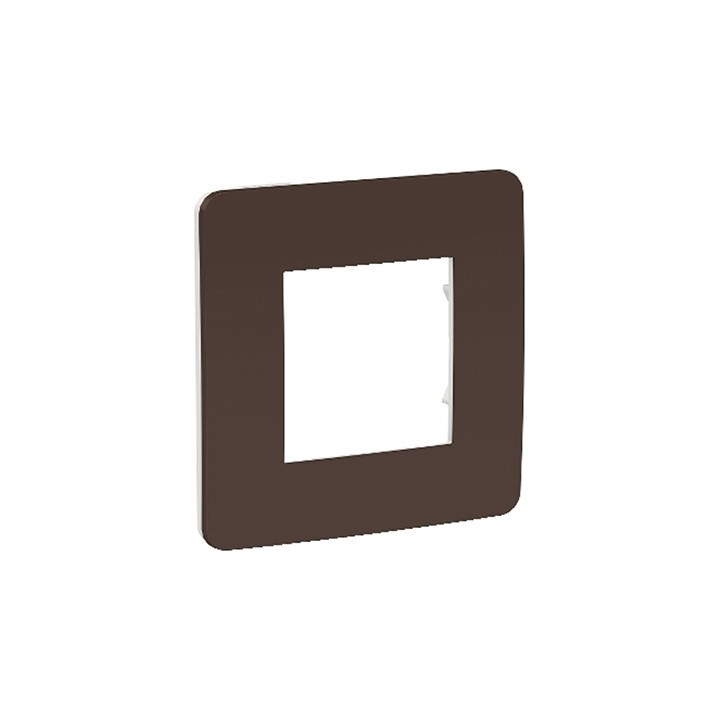 Plaque Unica Studio Color - Chocolat - 2 modules - 1 poste