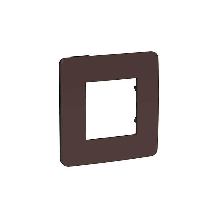 Plaque Unica Studio Color - Chocolat - 2 modules - 1 poste