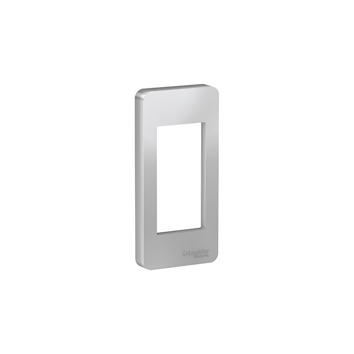 Plaque Unica étroite - Alu - 1 modules - 1 poste