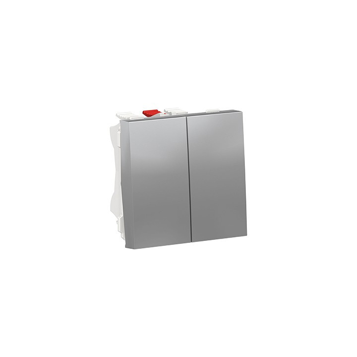 Double va-et-vient Unica - 2 modules - Alu