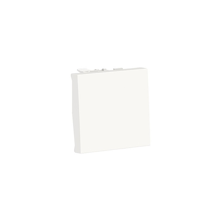 Bouton-poussoir NO/NF Unica - 2 modules - 10A - Blanc