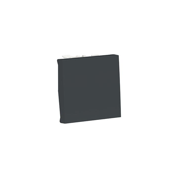 Bouton-poussoir NO/NF Unica - 2 modules - 10A - Anthracite