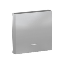 Enjoliveur avec voyant Unica - 2 modules - Aluminium