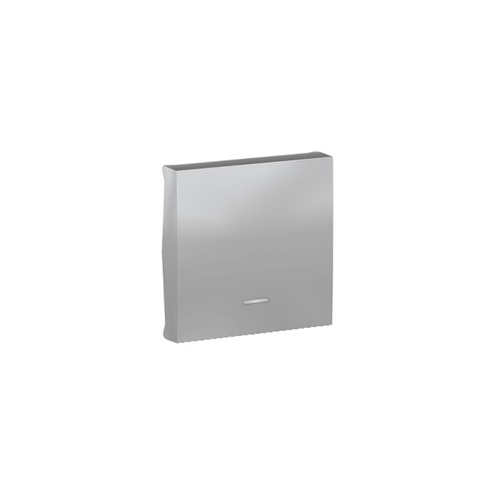 Enjoliveur avec voyant Unica - 2 modules - Aluminium